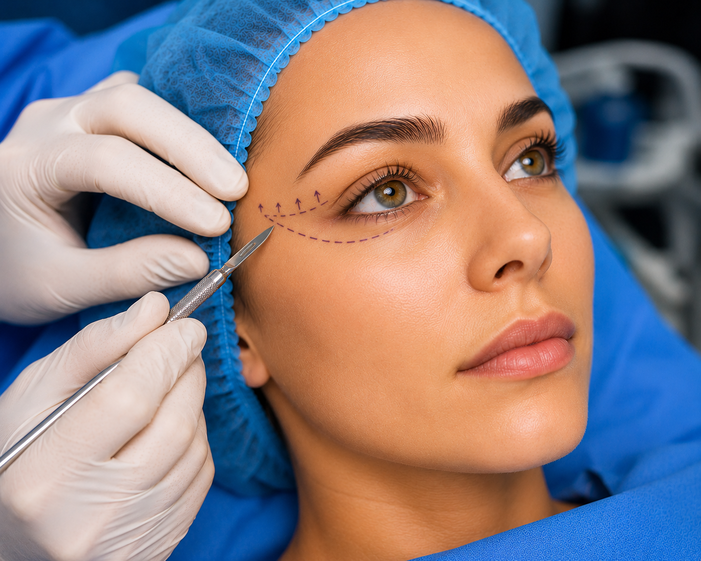 Surgeon consulting a patient about Fox Eye Surgery